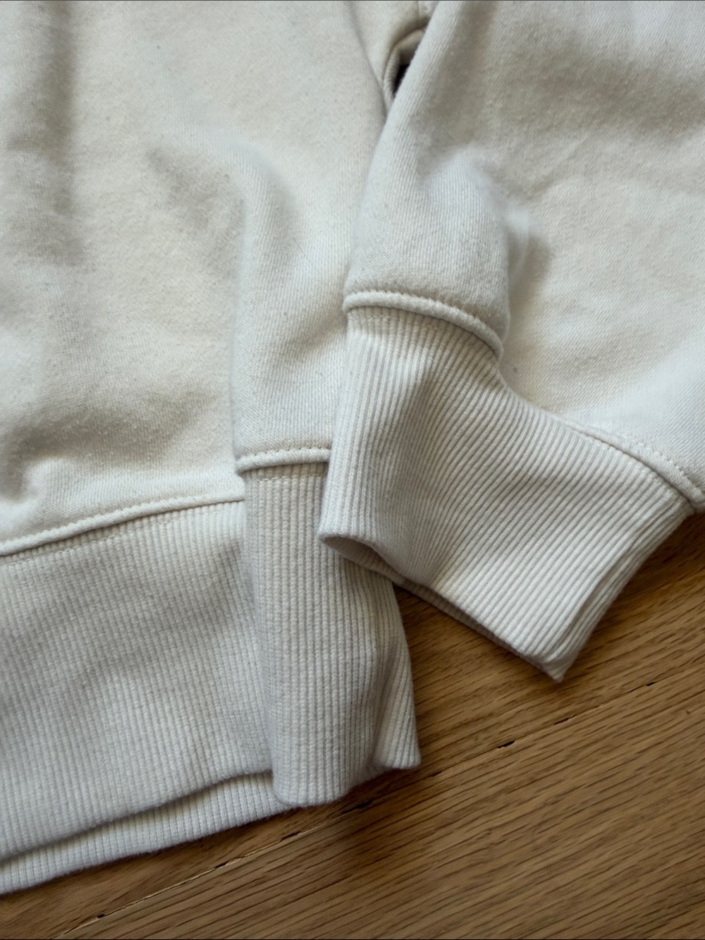 wild fable Cream/ Ecru Cropped Crewneck Sweatshirt Women's Size Medium - Picture 7 of 10